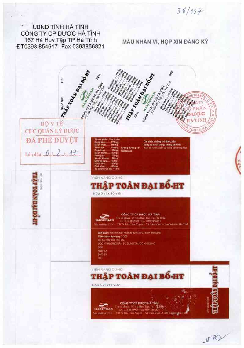 thông tin, cách dùng, giá thuốc Thập Toàn Đại Bổ -HT - ảnh 0