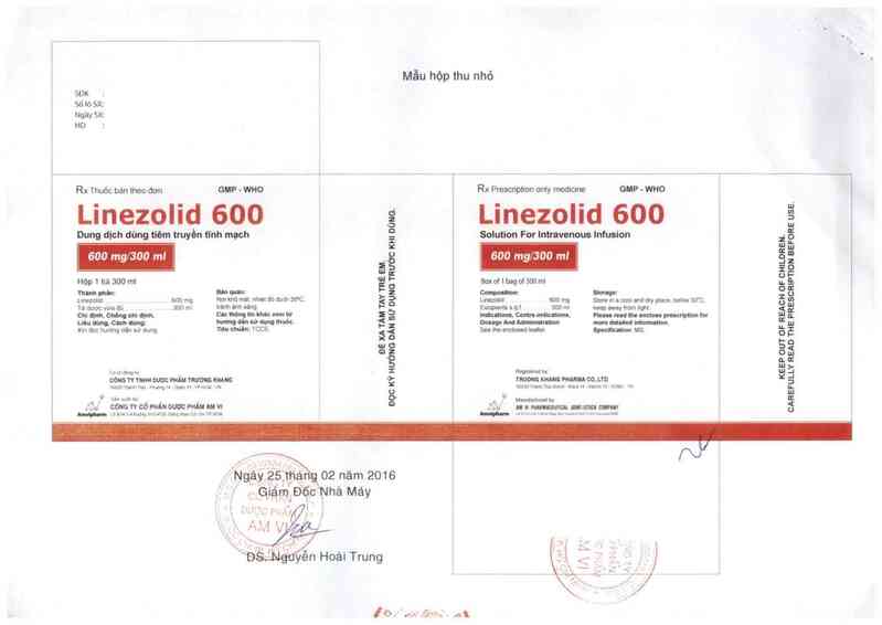 thông tin, cách dùng, giá thuốc Linezolid 600 - ảnh 1