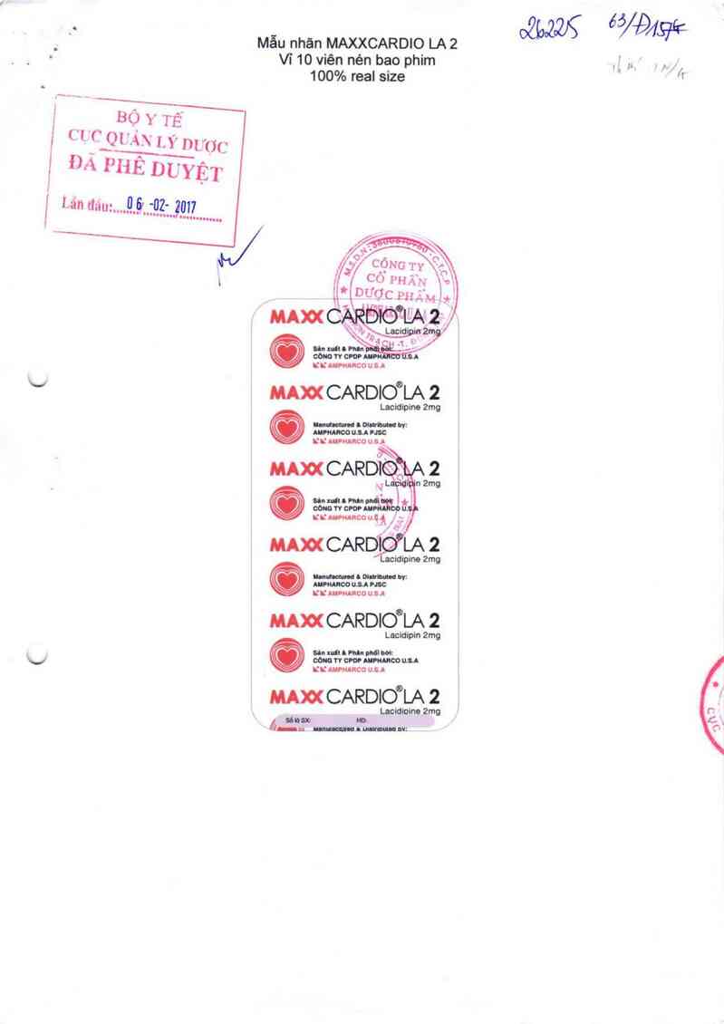 thông tin, cách dùng, giá thuốc Maxxcardio LA 2 - ảnh 0