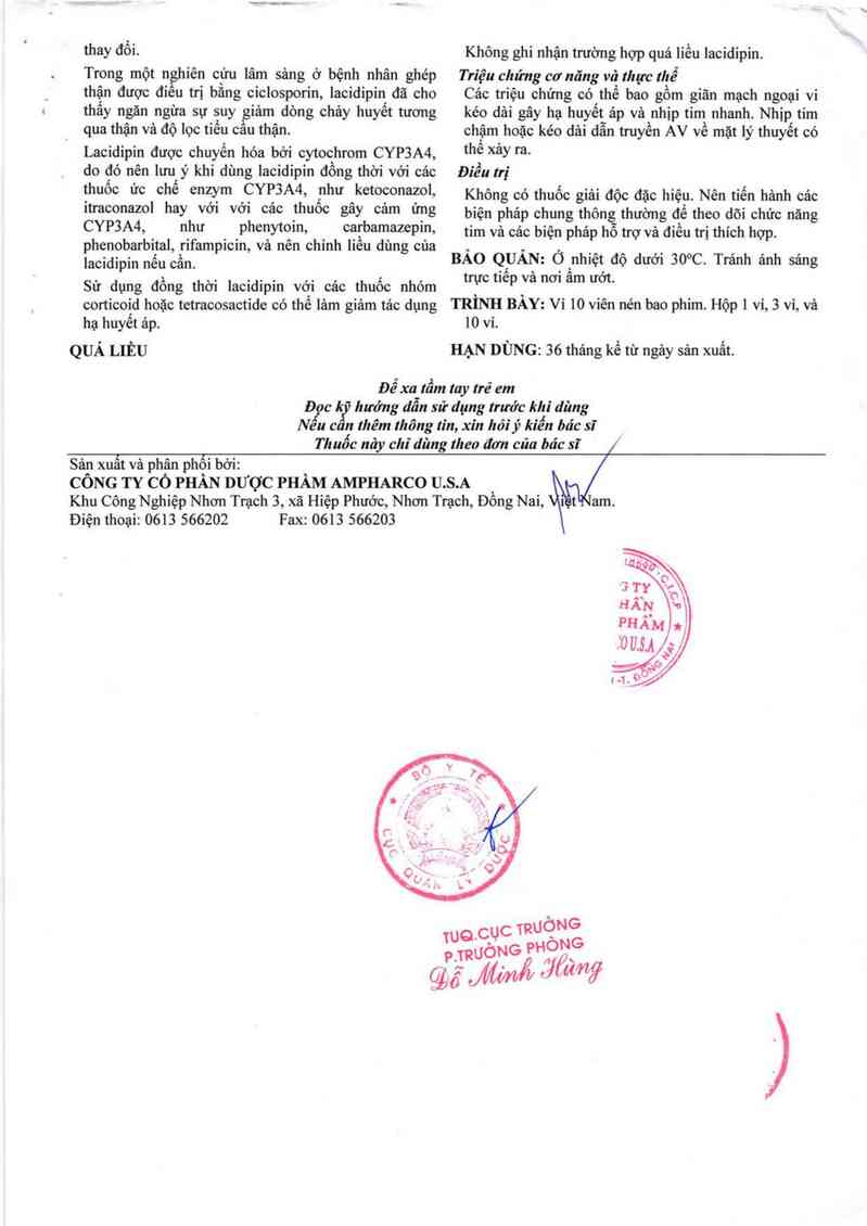 thông tin, cách dùng, giá thuốc Maxxcardio LA 2 - ảnh 6