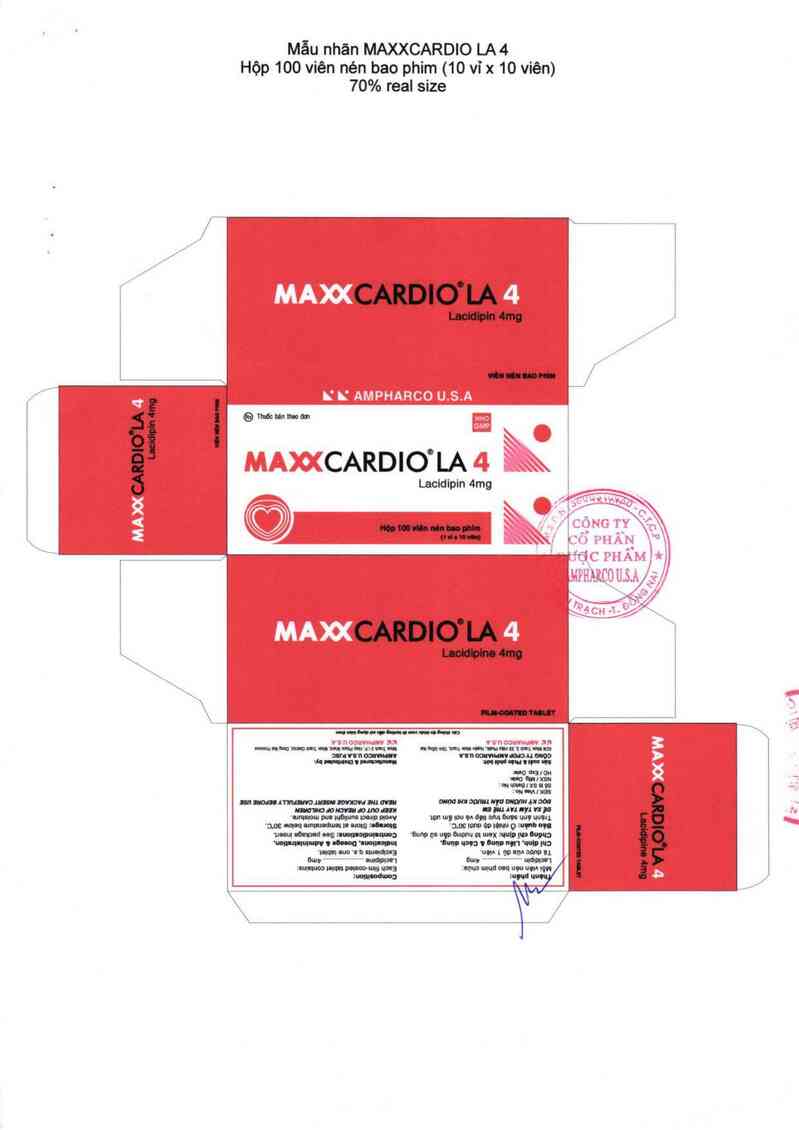 thông tin, cách dùng, giá thuốc Maxxcardio LA 4 - ảnh 2