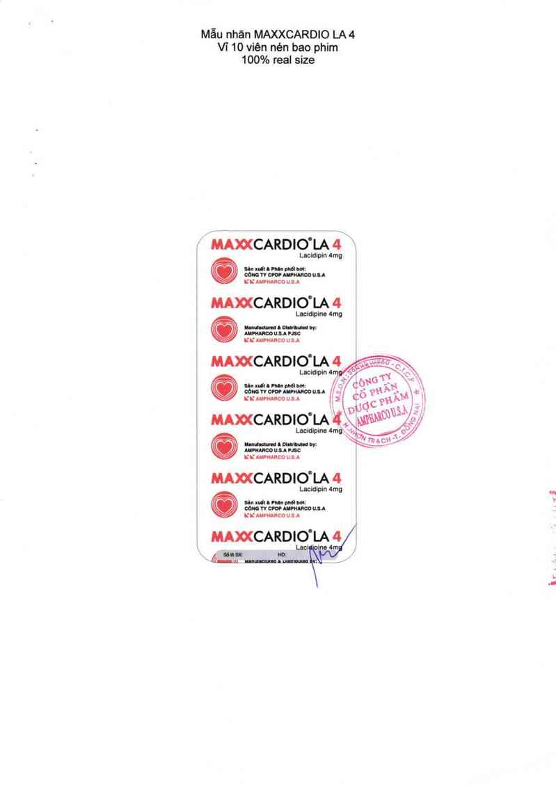 thông tin, cách dùng, giá thuốc Maxxcardio LA 4 - ảnh 3