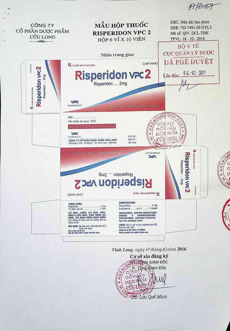 thông tin, cách dùng, giá thuốc Risperidon VPC 2 - ảnh 0