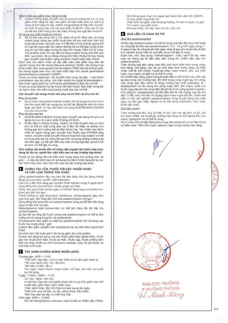 thông tin, cách dùng, giá thuốc Acefalgan Codein - ảnh 5