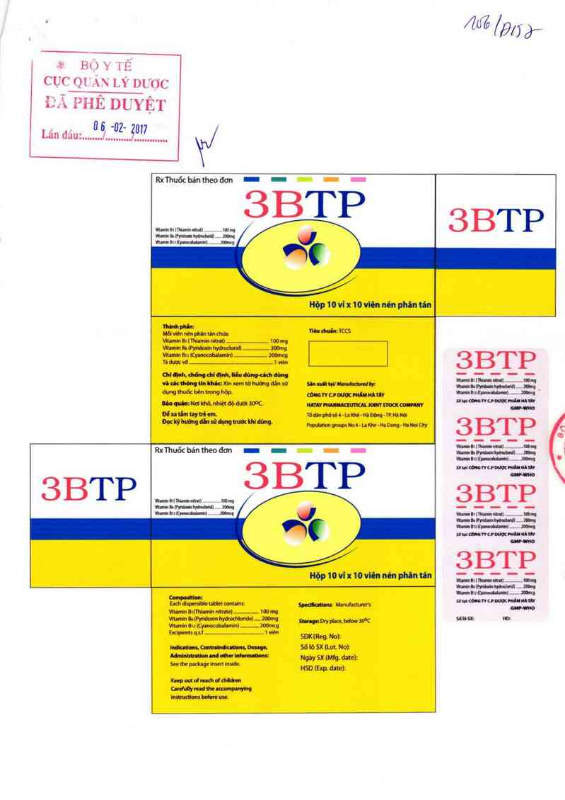 thông tin, cách dùng, giá thuốc 3BTP - ảnh 0