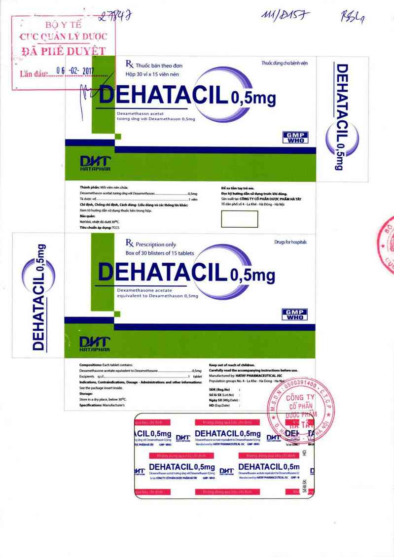 thông tin, cách dùng, giá thuốc Dehatacil 0,5 mg - ảnh 0