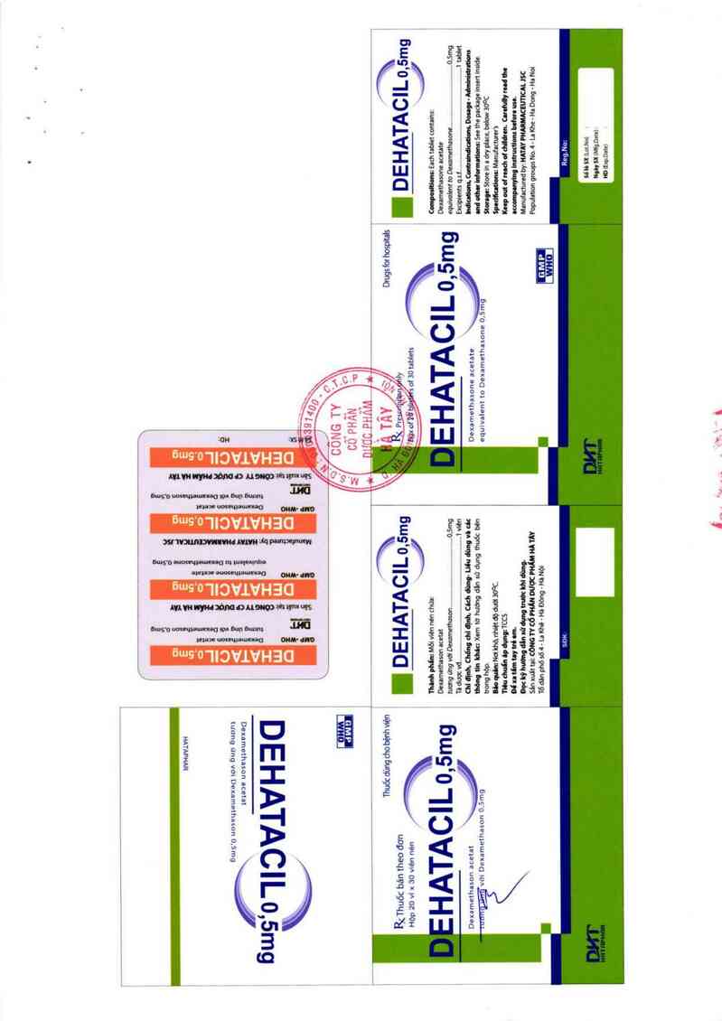 thông tin, cách dùng, giá thuốc Dehatacil 0,5 mg - ảnh 1