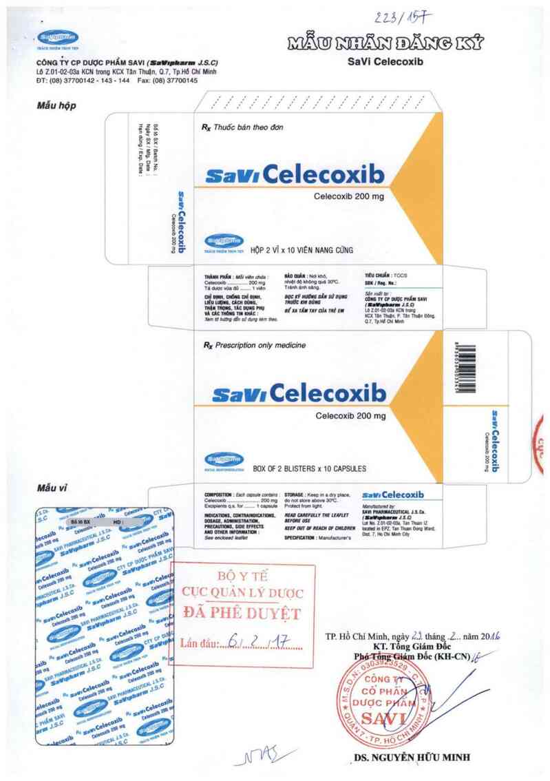 thông tin, cách dùng, giá thuốc Savi Celecoxib - ảnh 0