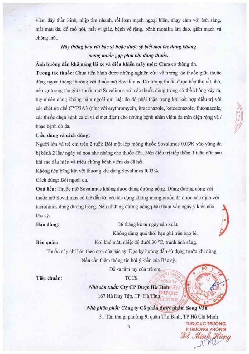 thông tin, cách dùng, giá thuốc Sovalimus 0,03% - ảnh 3