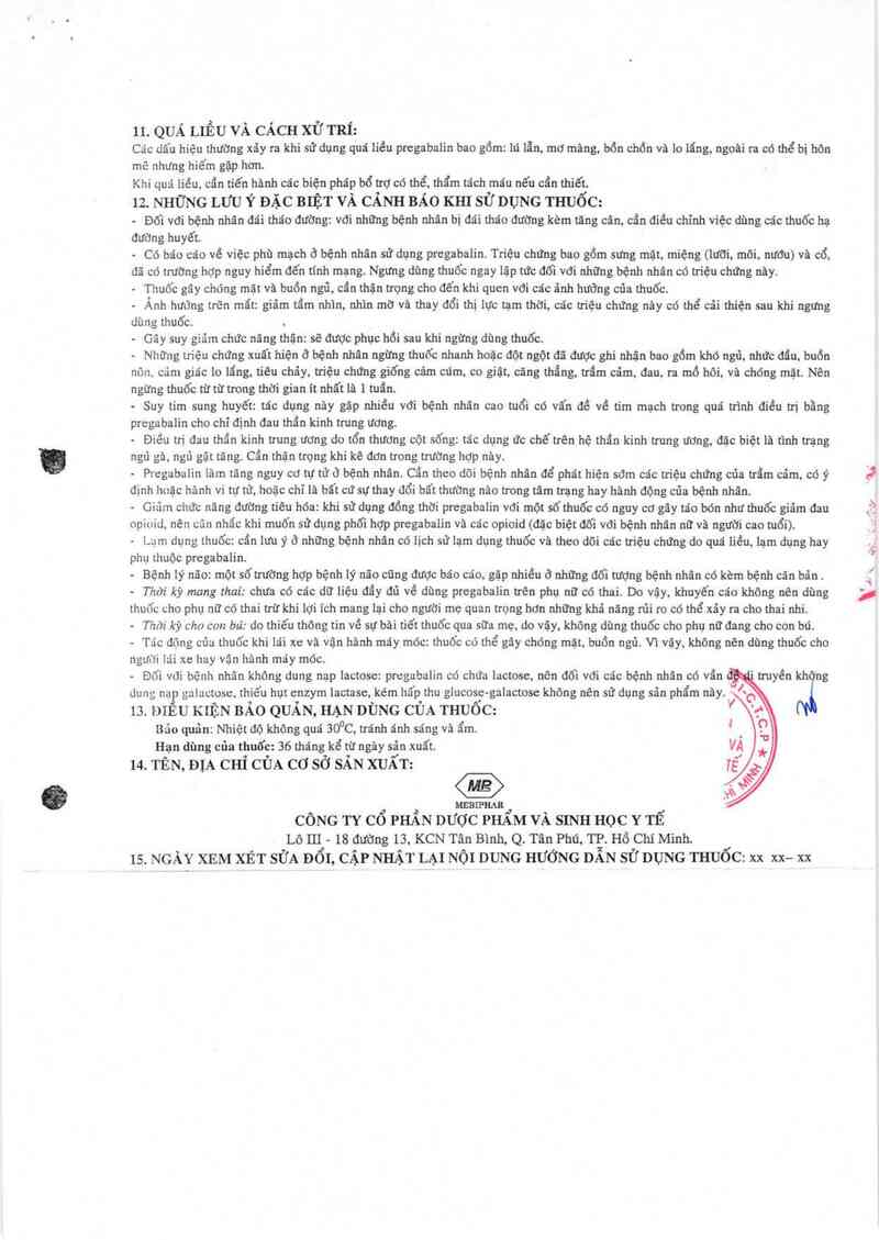 thông tin, cách dùng, giá thuốc Pregasv - ảnh 4