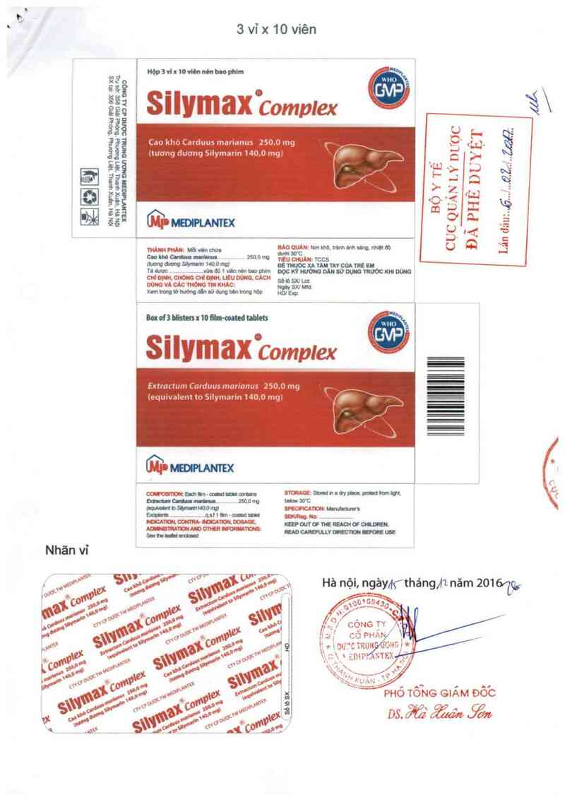 thông tin, cách dùng, giá thuốc Silymax Complex - ảnh 0