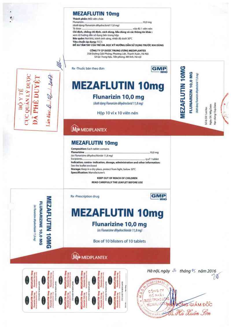 thông tin, cách dùng, giá thuốc Mezaflutin 10 mg - ảnh 0