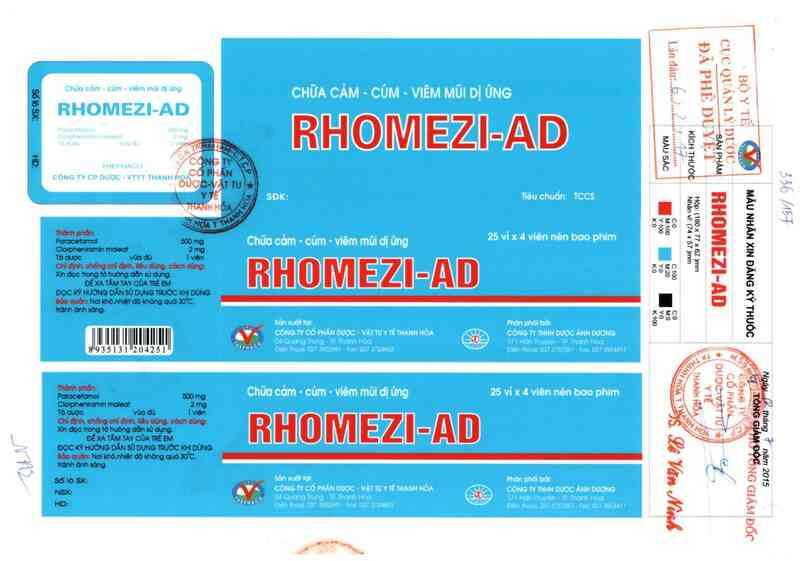 thông tin, cách dùng, giá thuốc Rhomezi - AD - ảnh 0