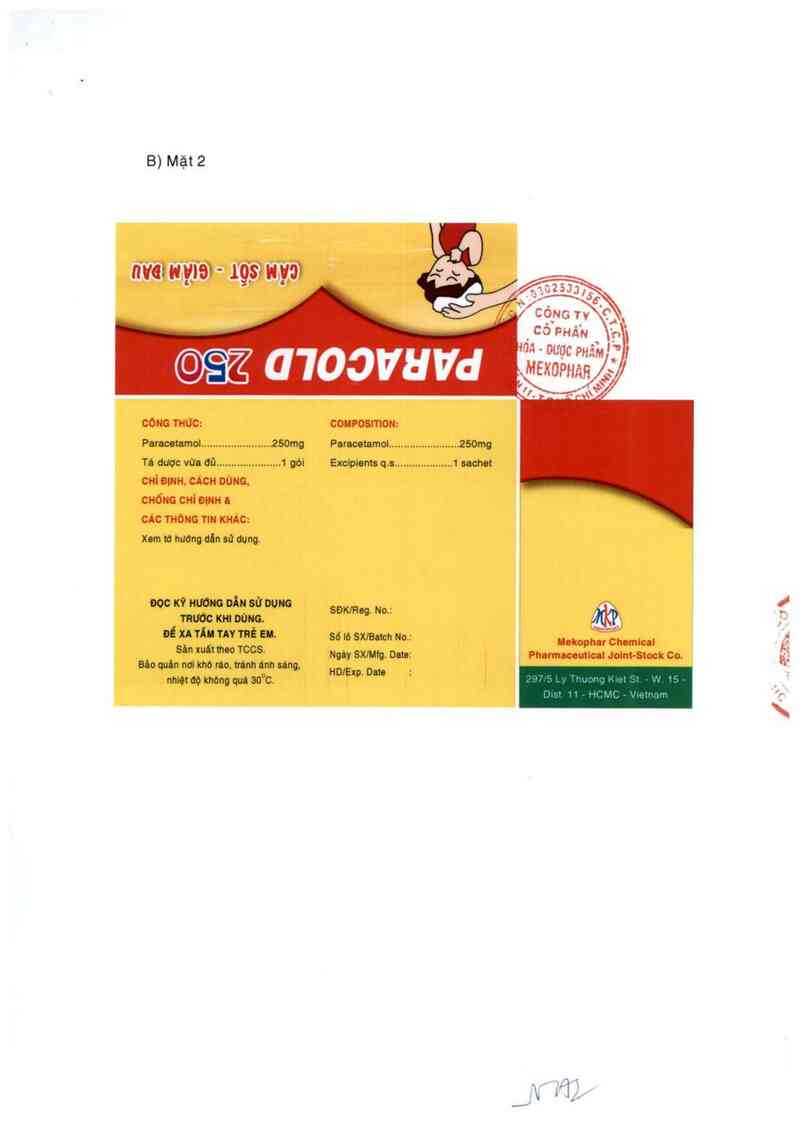 thông tin, cách dùng, giá thuốc Paracold 250mg - ảnh 1