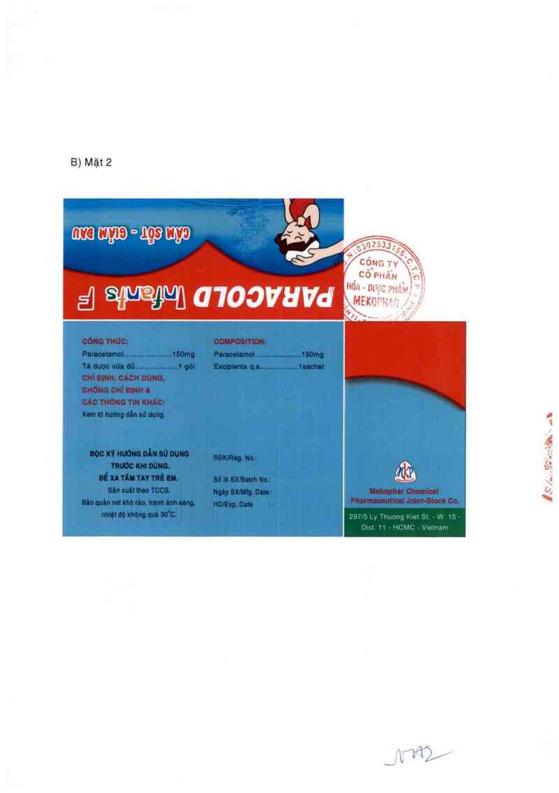 thông tin, cách dùng, giá thuốc Paracold Infants F - ảnh 1