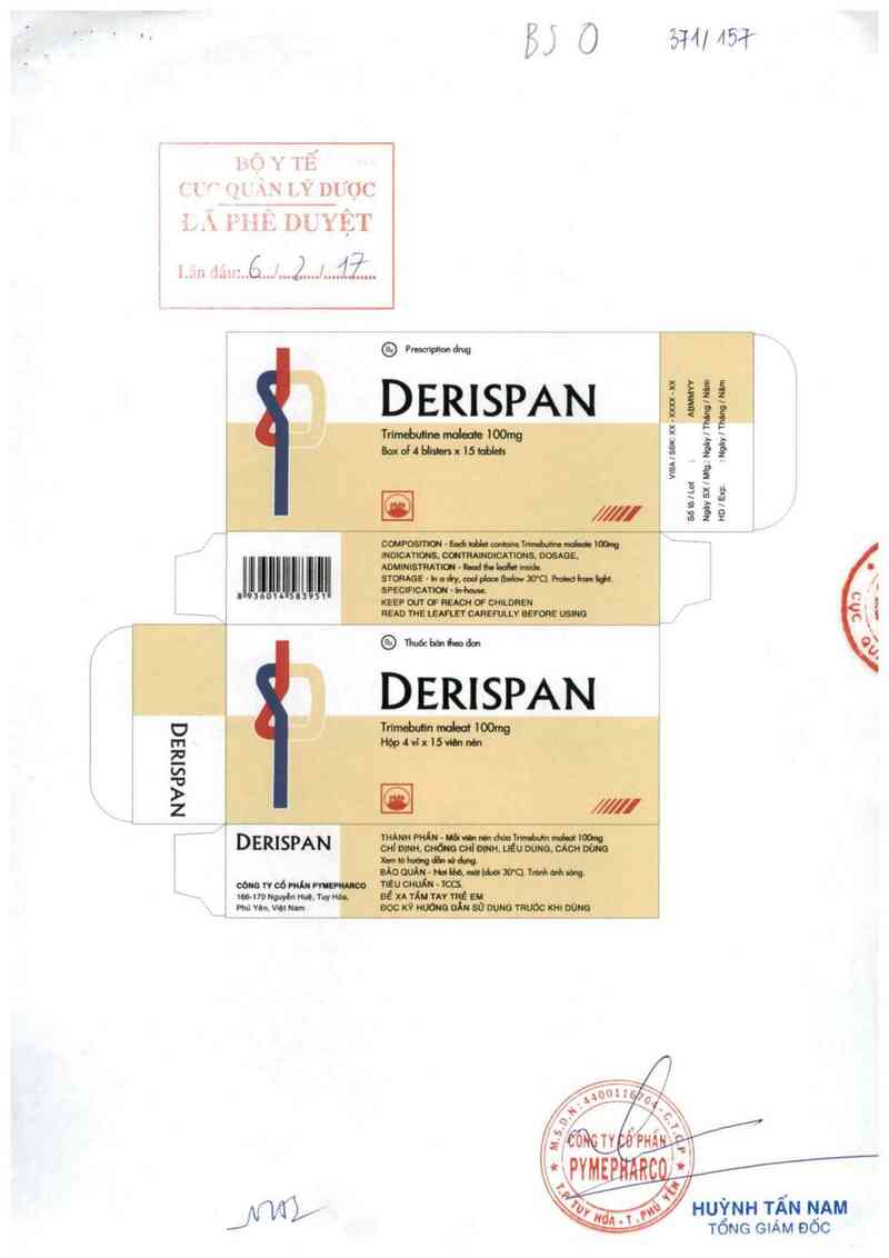 thông tin, cách dùng, giá thuốc Derispan - ảnh 0