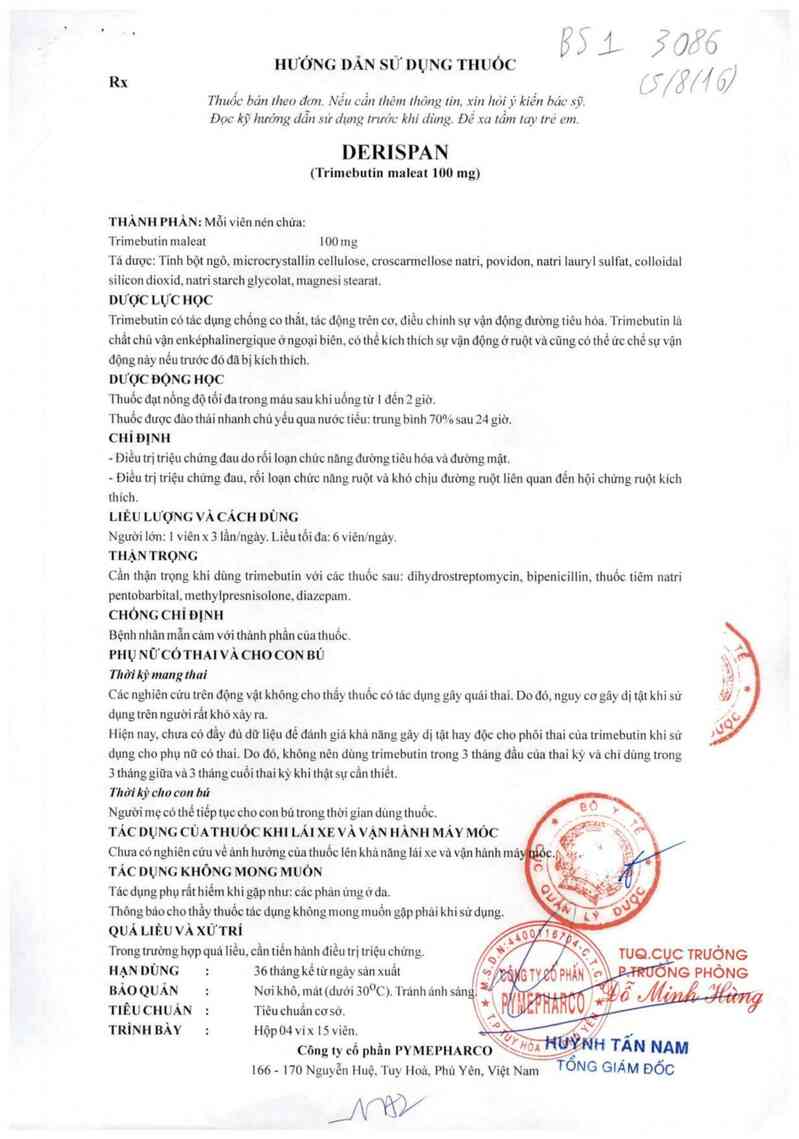 thông tin, cách dùng, giá thuốc Derispan - ảnh 2