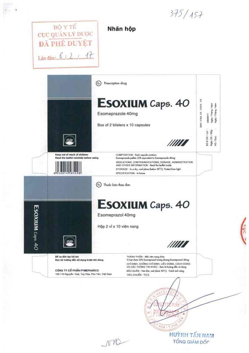 thông tin, cách dùng, giá thuốc Esoxium caps. 40 - ảnh 0