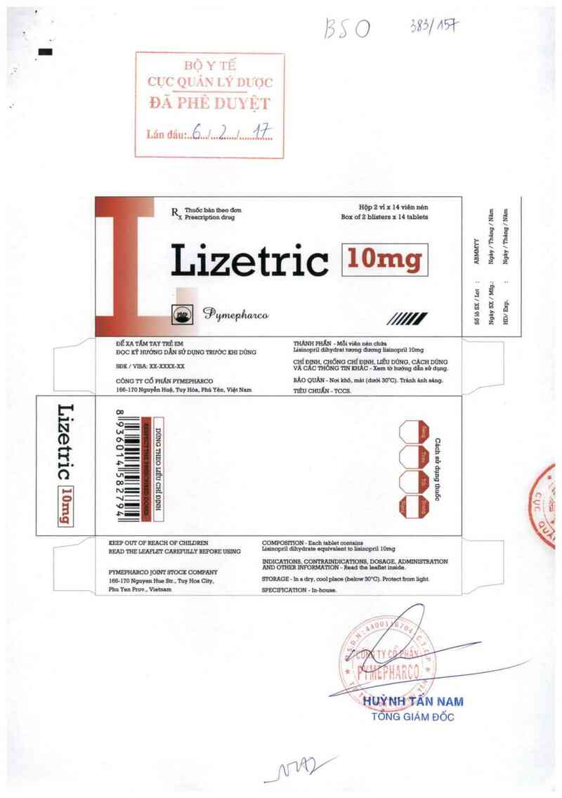 thông tin, cách dùng, giá thuốc Lizetric 10mg - ảnh 0