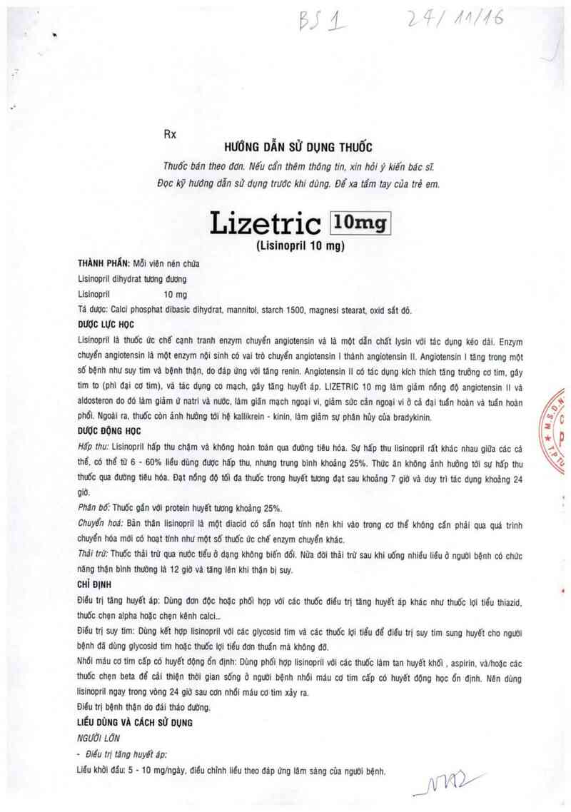 thông tin, cách dùng, giá thuốc Lizetric 10mg - ảnh 2