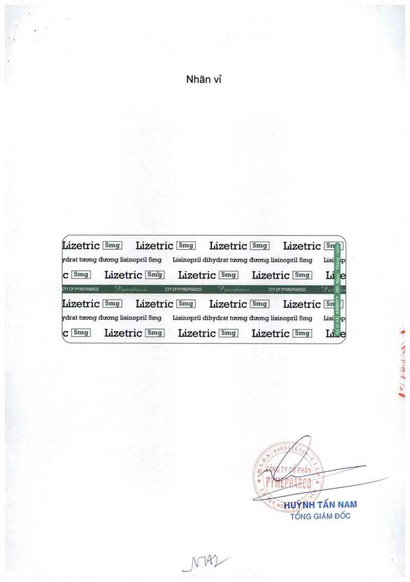 thông tin, cách dùng, giá thuốc Lizetric 5mg - ảnh 1