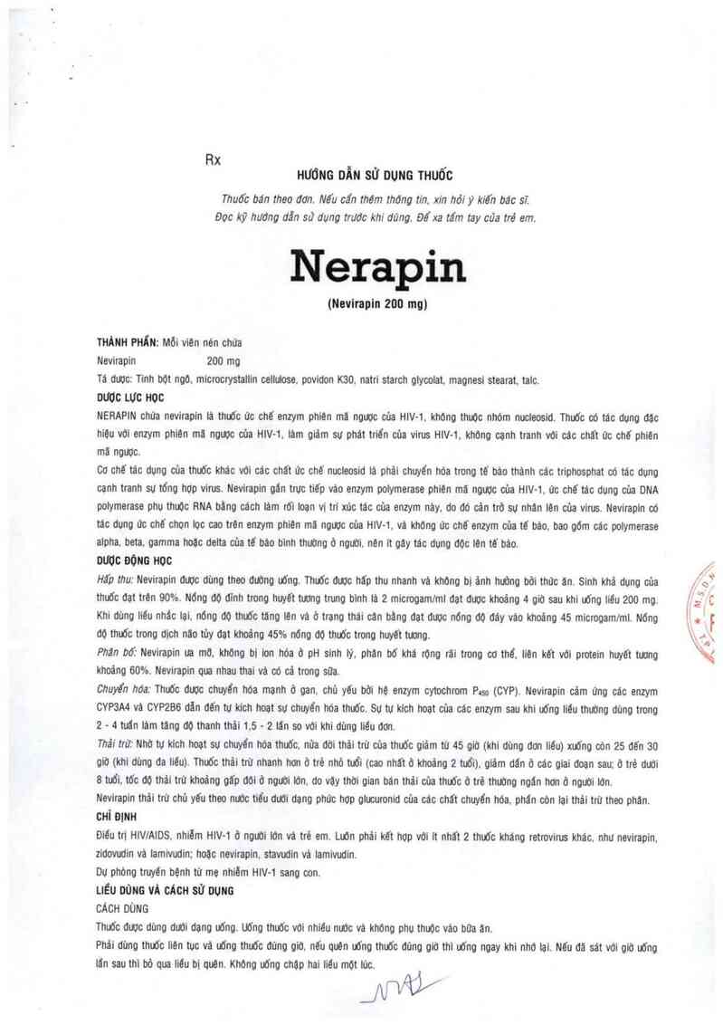 thông tin, cách dùng, giá thuốc Nerapin - ảnh 2