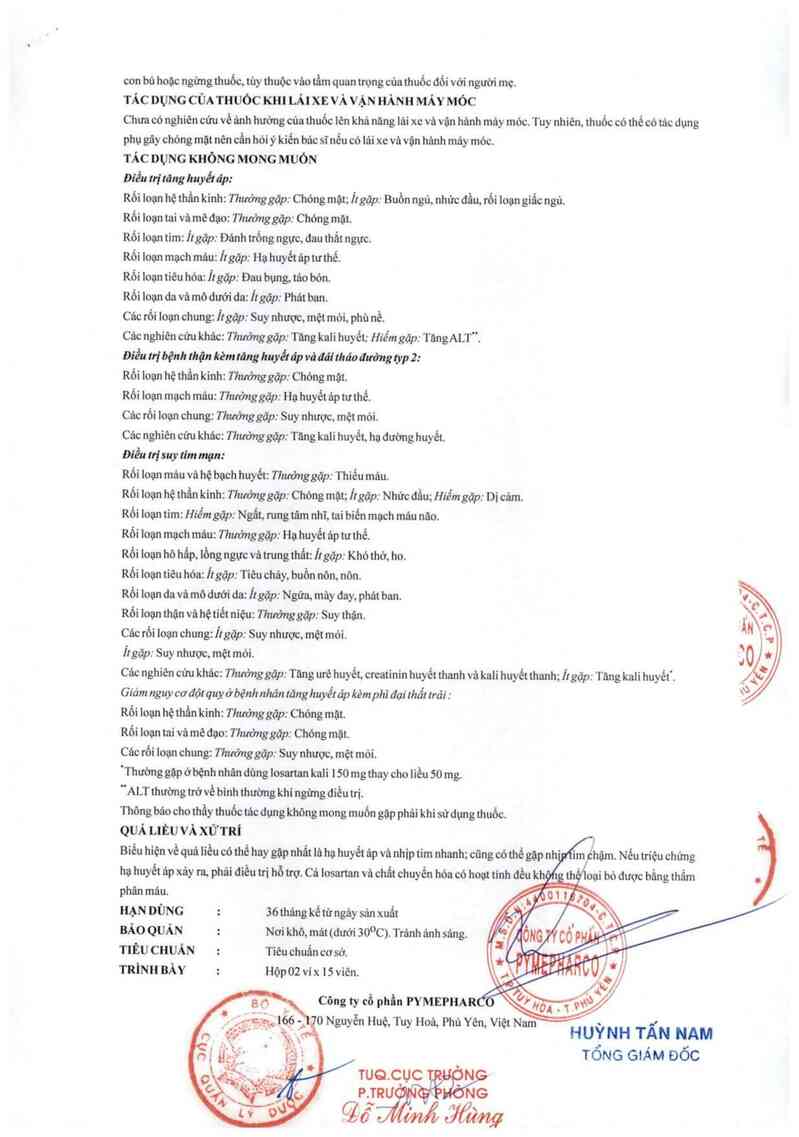 thông tin, cách dùng, giá thuốc Pyzacar 25 mg - ảnh 5