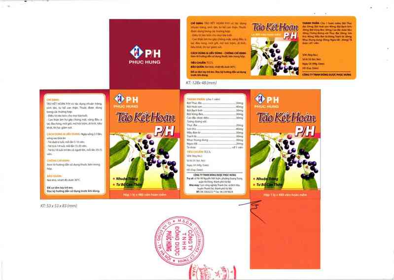 thông tin, cách dùng, giá thuốc Táo kết hoàn P/H - ảnh 1