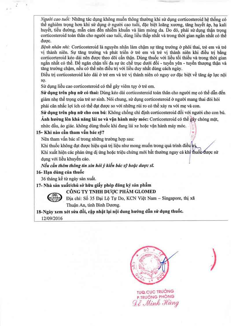 thông tin, cách dùng, giá thuốc Glomedrol 4 - ảnh 11
