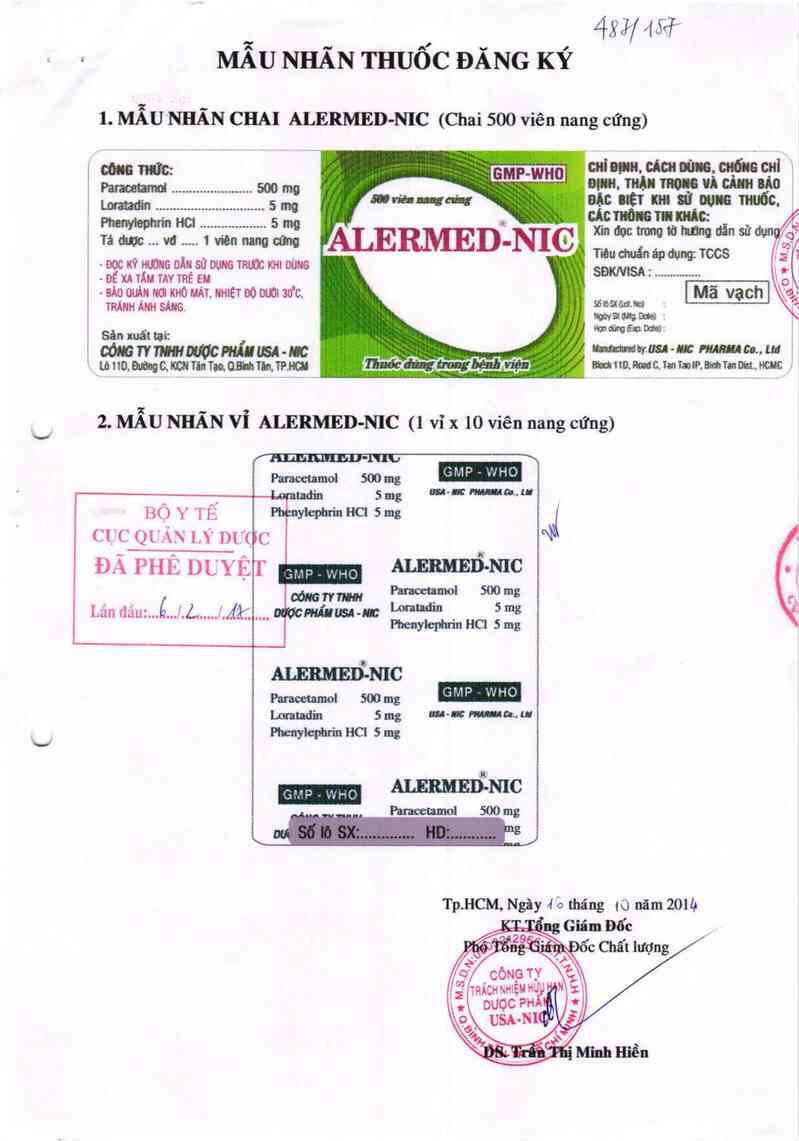 thông tin, cách dùng, giá thuốc Alermed-Nic - ảnh 0