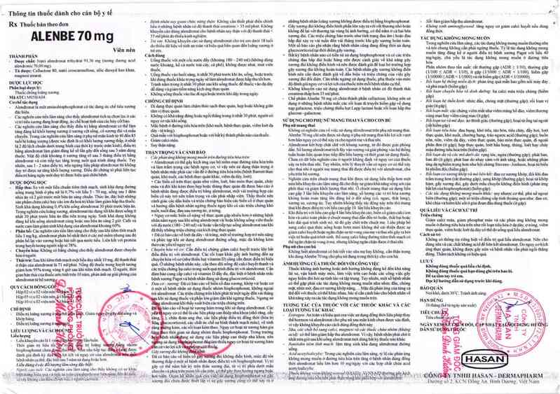 thông tin, cách dùng, giá thuốc Alenbe 70mg - ảnh 4