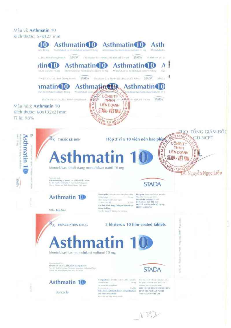 thông tin, cách dùng, giá thuốc Asthmatin 10 - ảnh 2