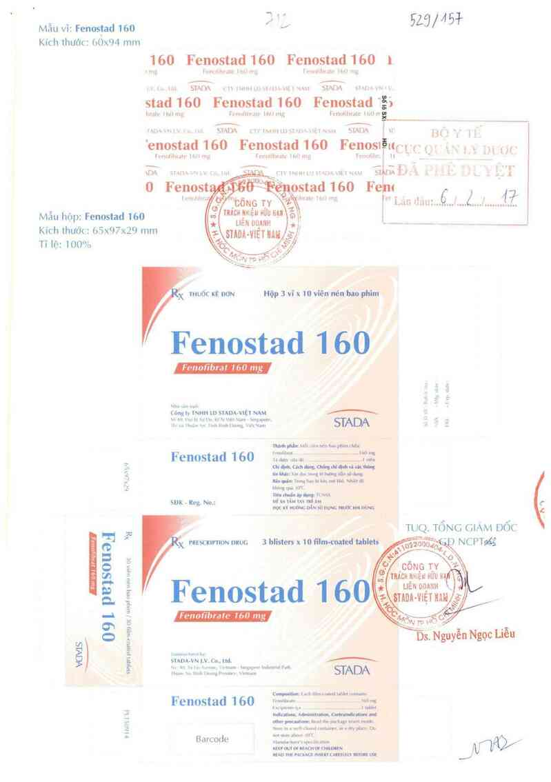thông tin, cách dùng, giá thuốc Fenostad 160 - ảnh 0
