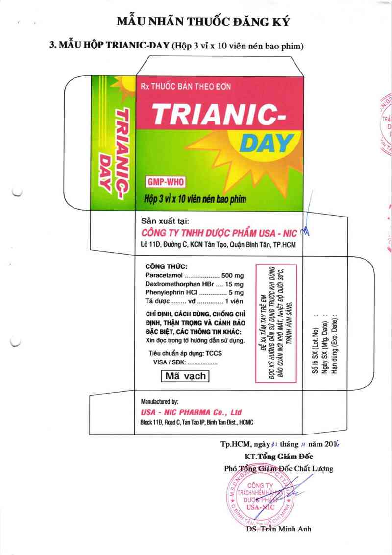 thông tin, cách dùng, giá thuốc Trianic-day - ảnh 1