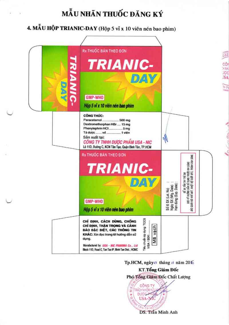 thông tin, cách dùng, giá thuốc Trianic-day - ảnh 2