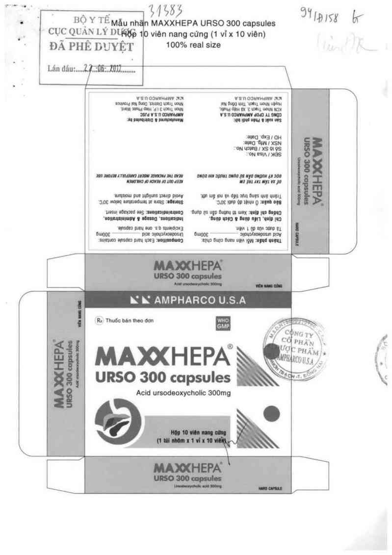 thông tin, cách dùng, giá thuốc Maxxhepa urso 300 capsules - ảnh 0