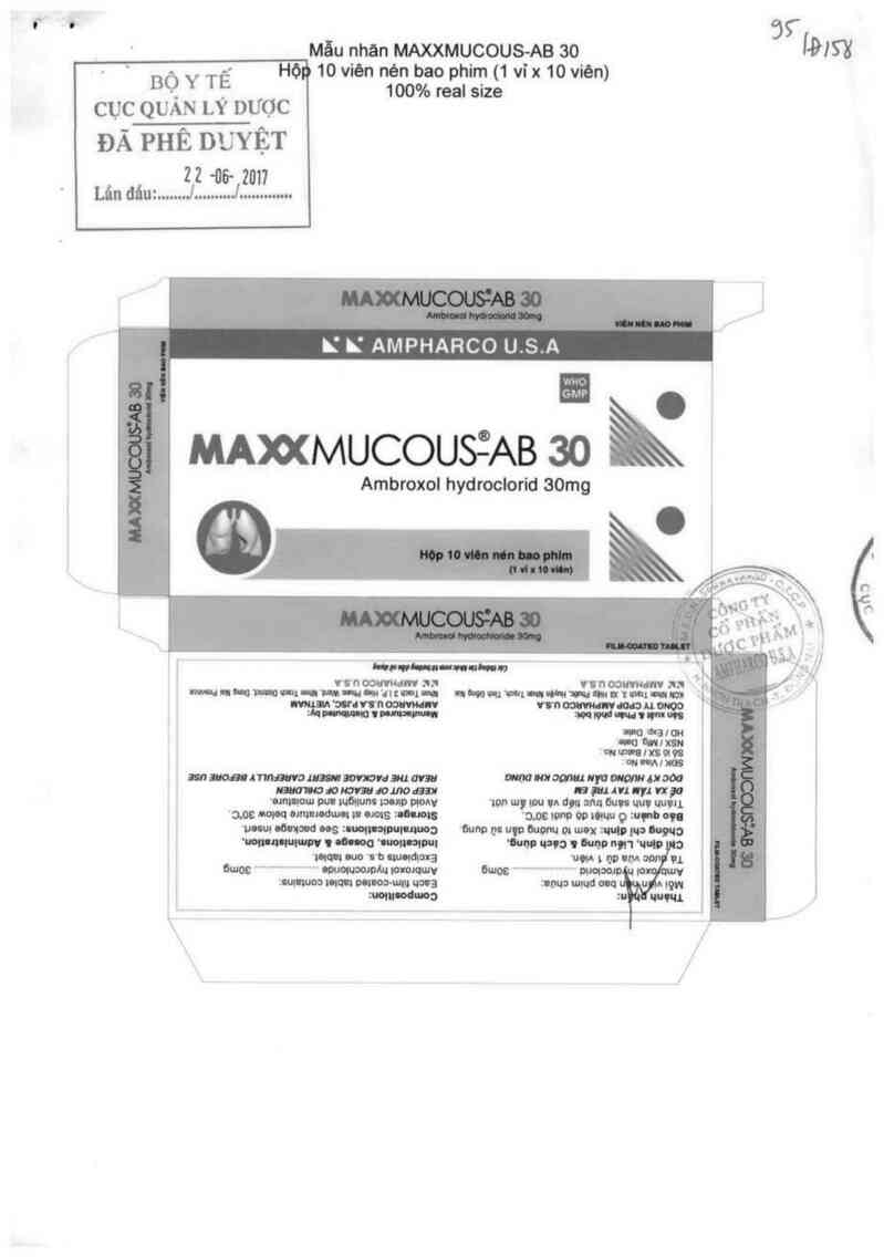 thông tin, cách dùng, giá thuốc Maxxmucous-AB 30 - ảnh 0