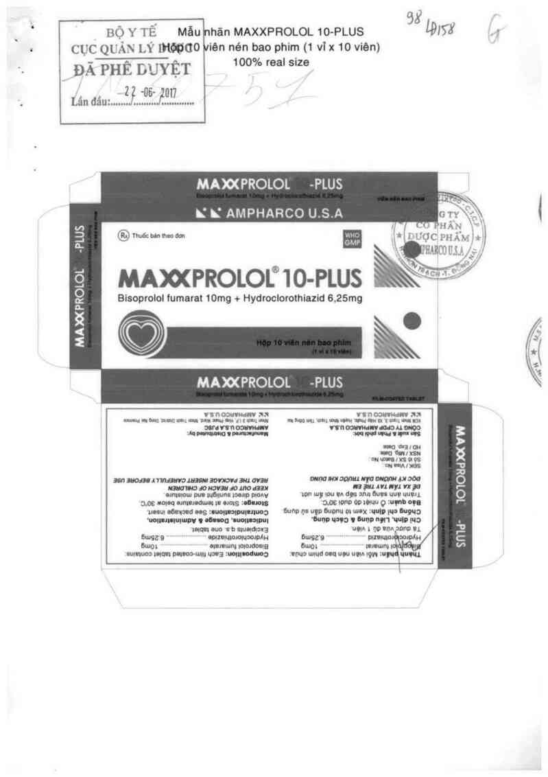 thông tin, cách dùng, giá thuốc Maxxprolol 10 - plus - ảnh 0