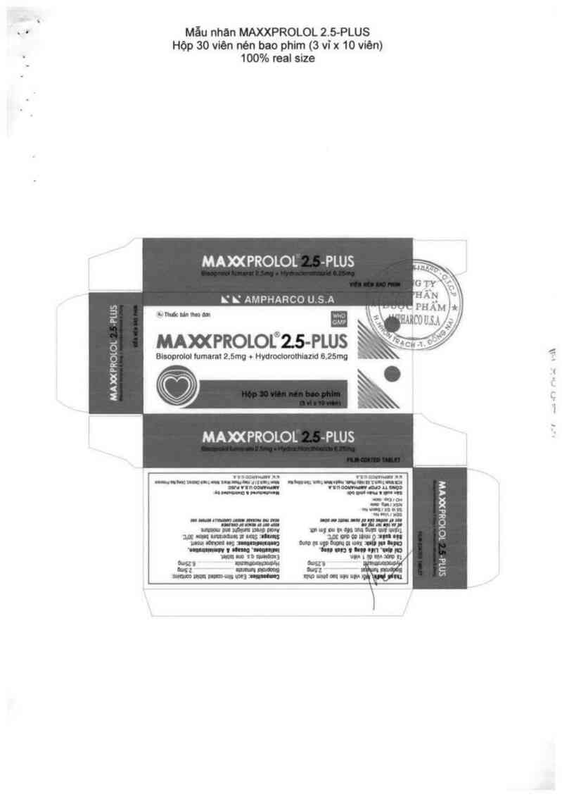 thông tin, cách dùng, giá thuốc Maxxprolol 2.5 - plus - ảnh 1