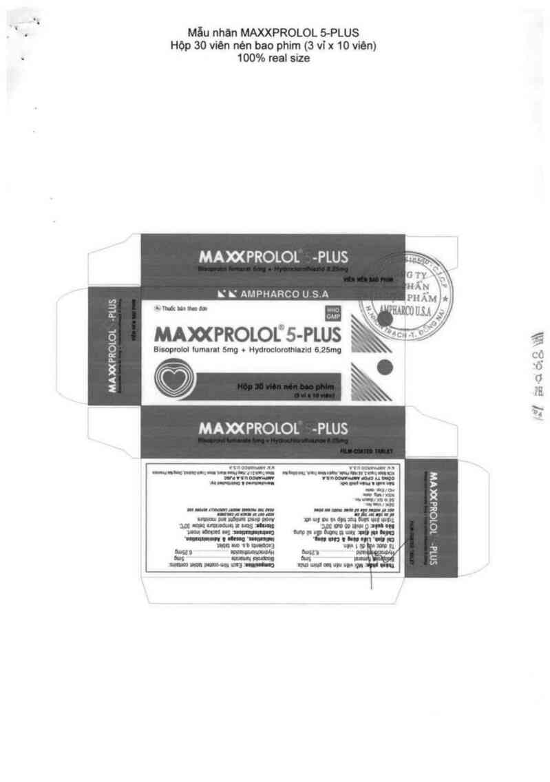 thông tin, cách dùng, giá thuốc Maxxprolol 5 - plus - ảnh 1