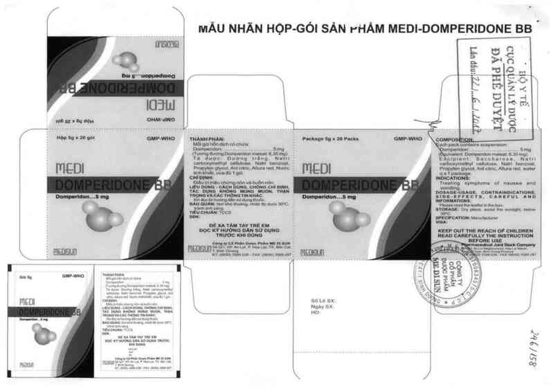 thông tin, cách dùng, giá thuốc Medi-Domperidone BB - ảnh 0