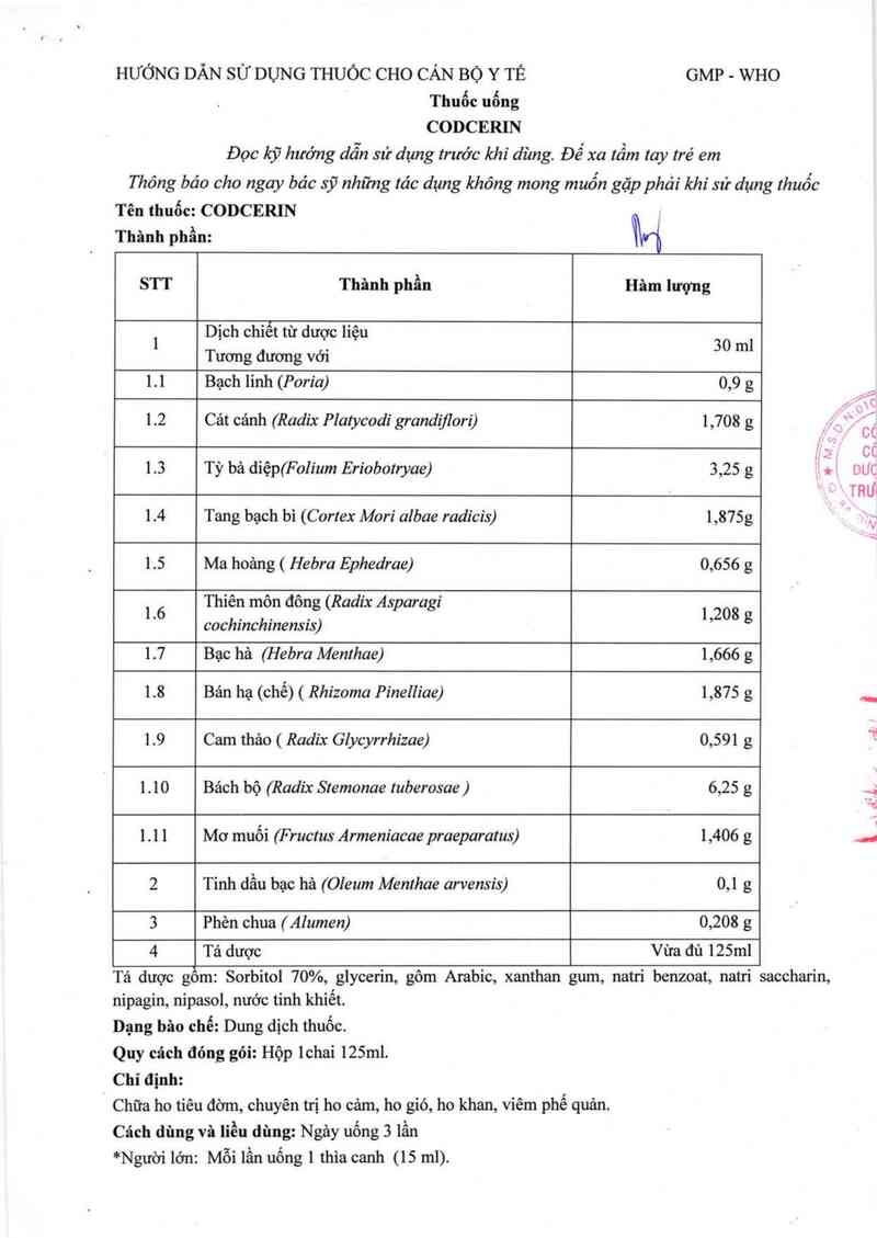 thông tin, cách dùng, giá thuốc Codcerin - ảnh 3