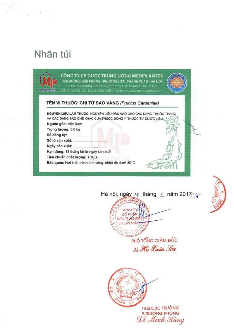 thông tin, cách dùng, giá thuốc Chi tử sao vàng - ảnh 2