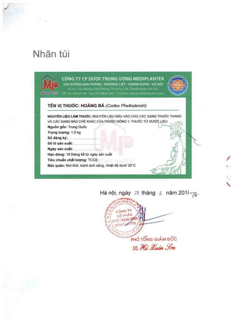 thông tin, cách dùng, giá thuốc Hoàng bá - ảnh 1