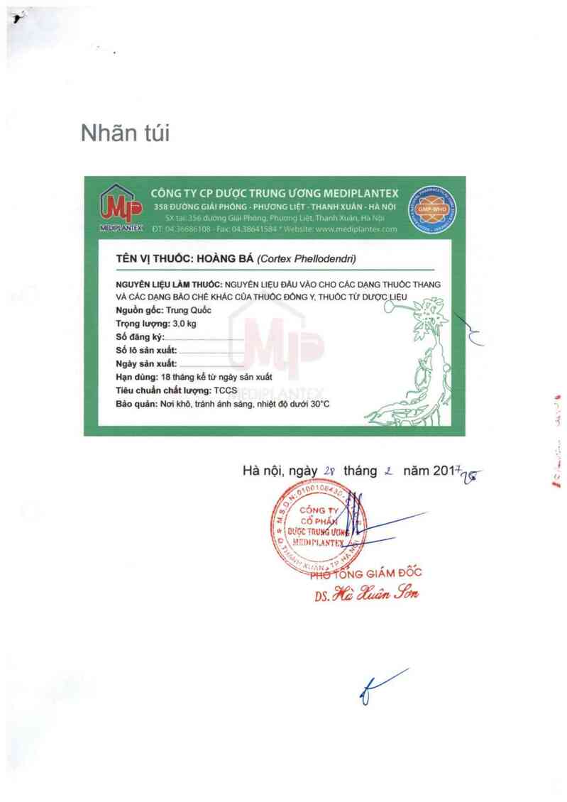 thông tin, cách dùng, giá thuốc Hoàng bá - ảnh 2