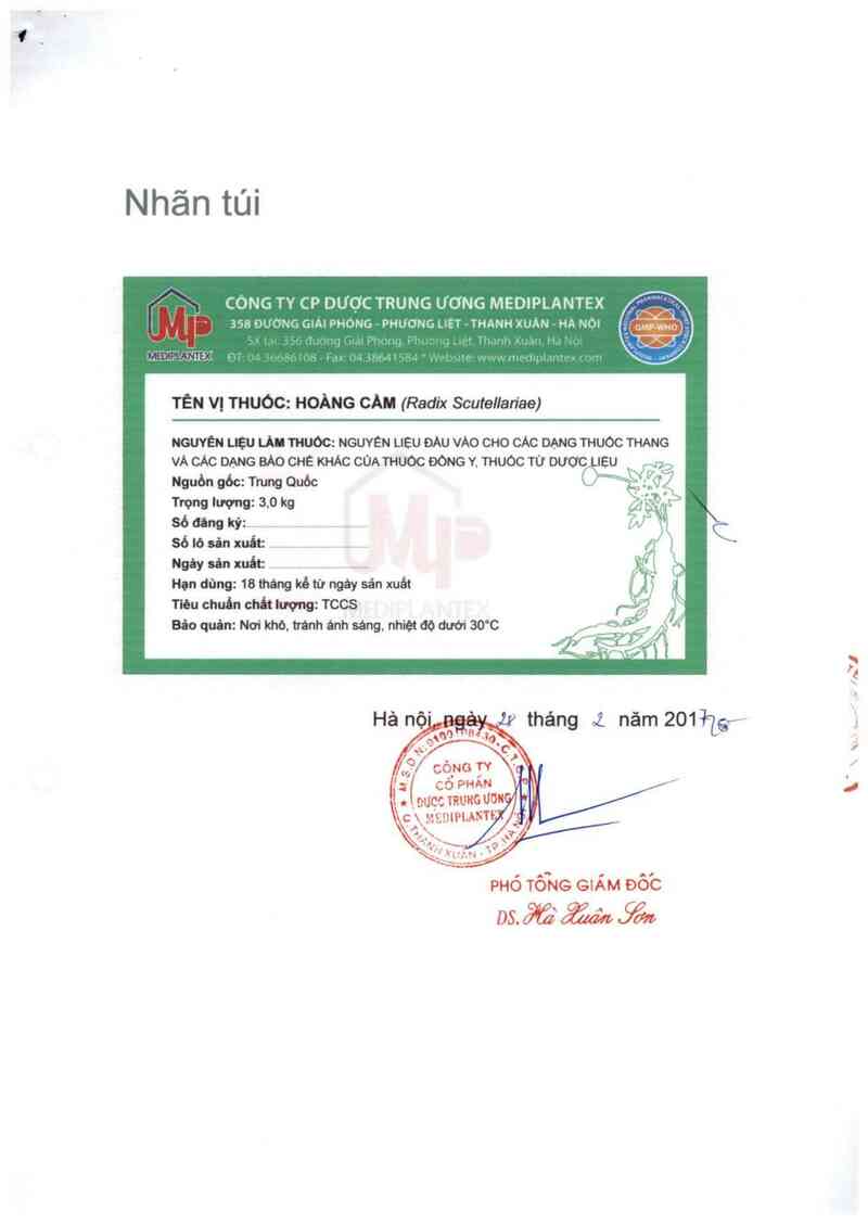 thông tin, cách dùng, giá thuốc Hoàng cầm - ảnh 1