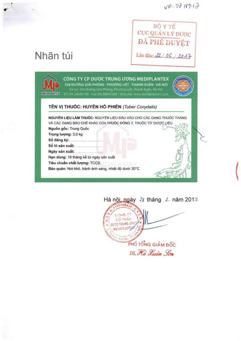 thông tin, cách dùng, giá thuốc Huyền hồ phiến - ảnh 0