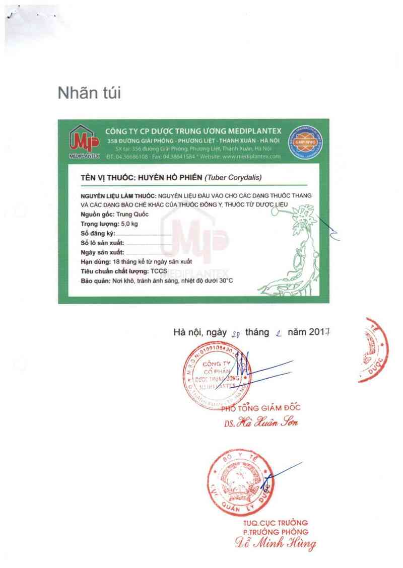 thông tin, cách dùng, giá thuốc Huyền hồ phiến - ảnh 2