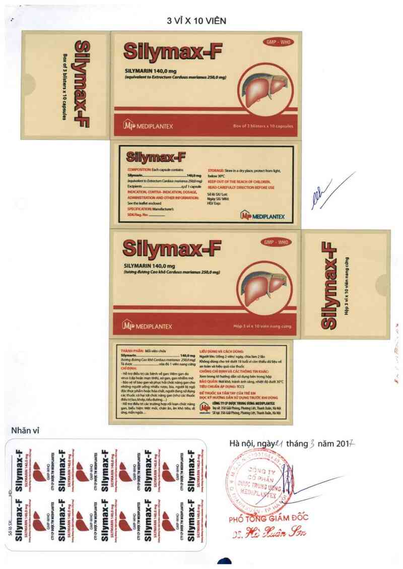 thông tin, cách dùng, giá thuốc Silymax-F - ảnh 1