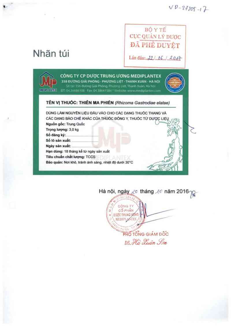 thông tin, cách dùng, giá thuốc Thiên ma phiến - ảnh 0